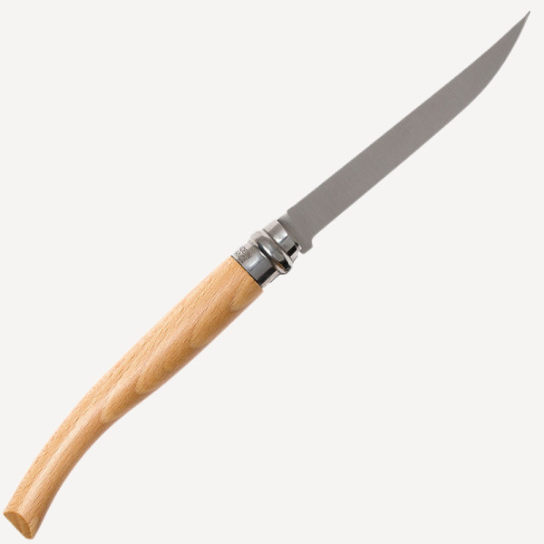 Нож складной Opinel Slim №12 VRI (INOX) 12,5см (натуральный Бук / нерж. сталь)